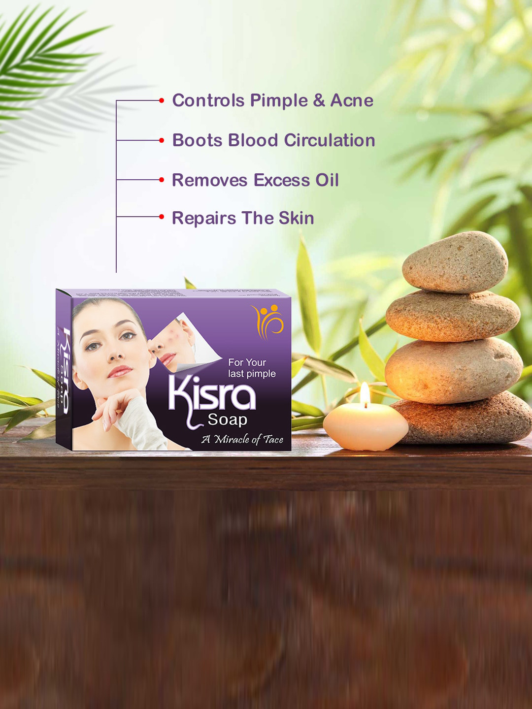 KISRA Set of 18 Premium Pimple Care Soaps for Acne Prone Skin - 100 g Each