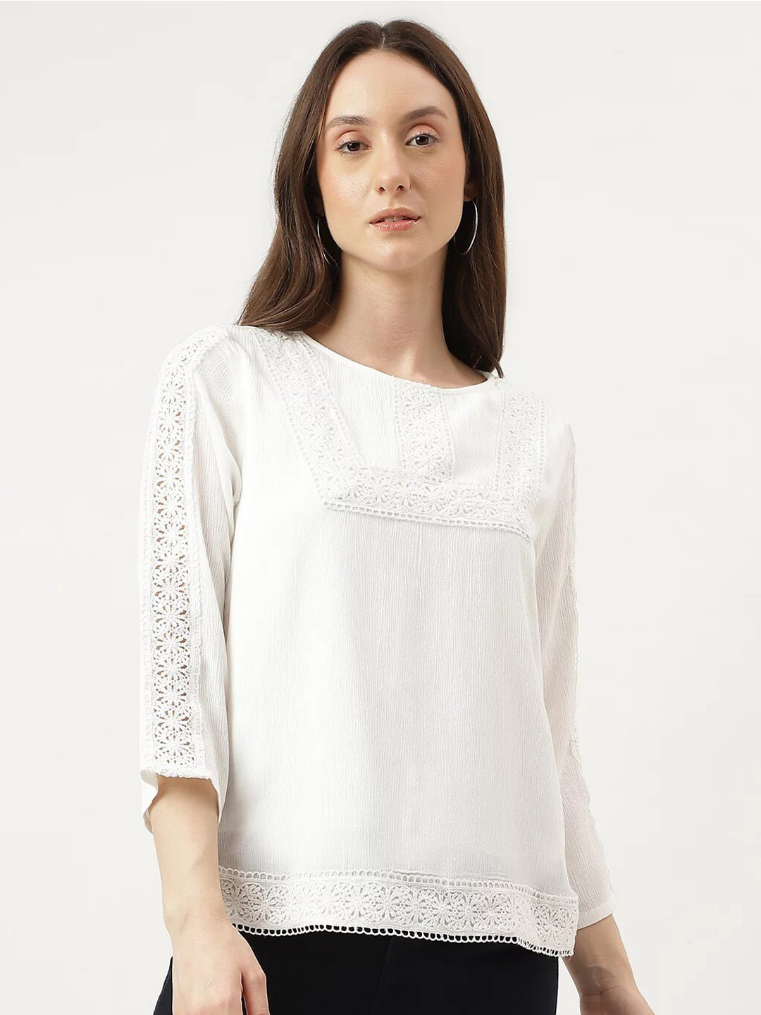 Marks & Spencer Lace Self Designed Top