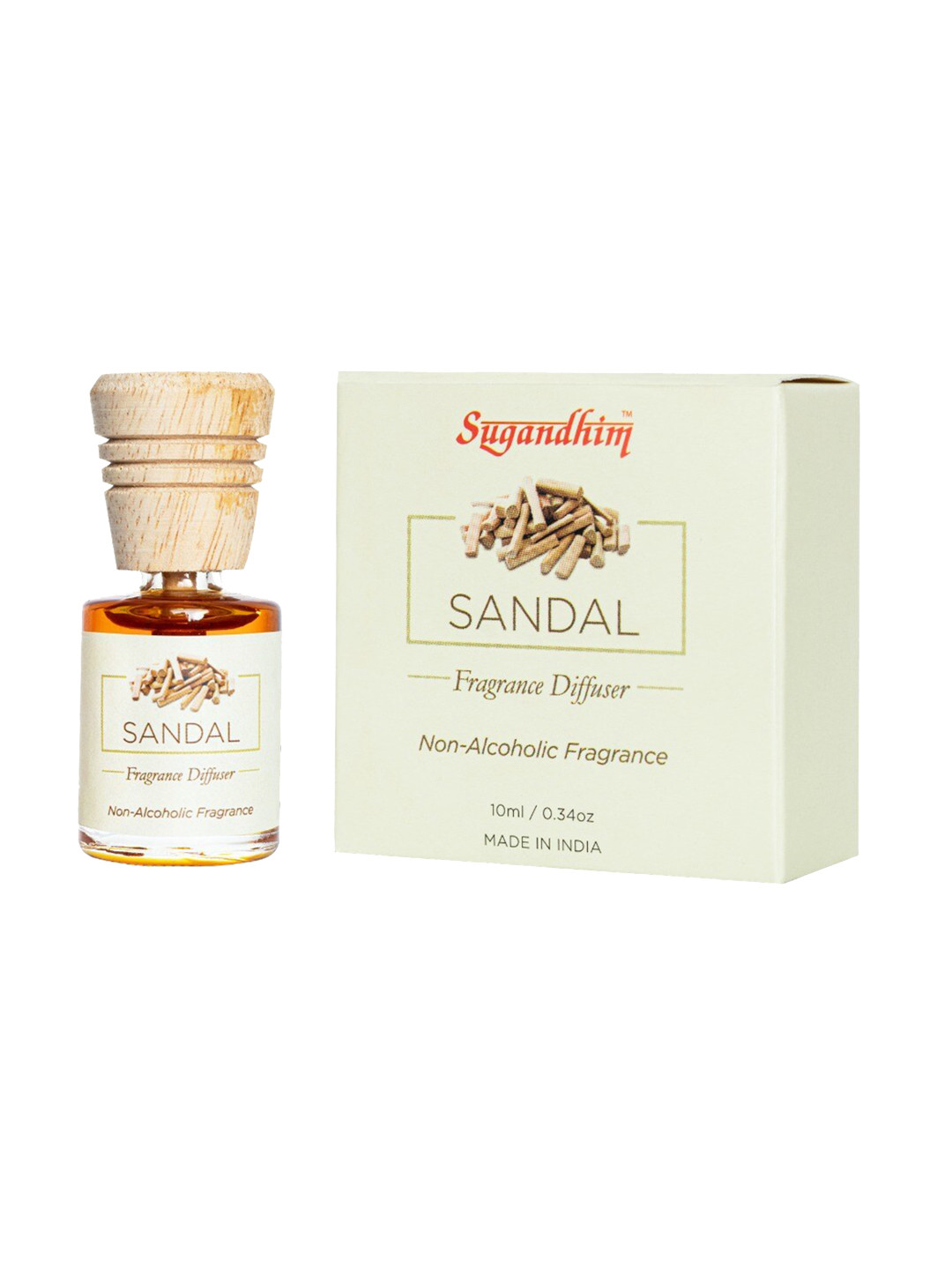 Sugandhim Orange Sandal Diffuser Oil Natural Essential Oils Non Toxic Uplifting 10ml