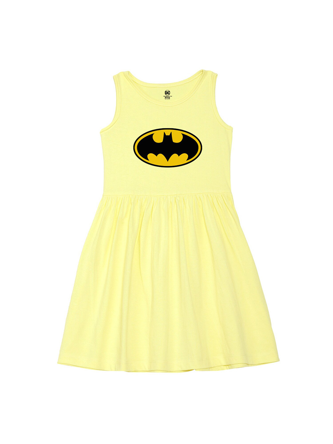 Wear Your Mind Girls DC Batman Printed Pure Cotton A-Line Dress