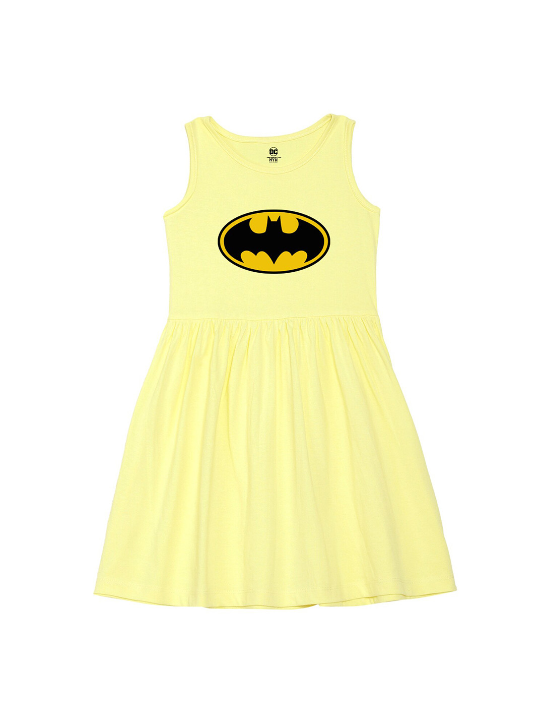 Wear Your Mind Girls Batman Printed Fit and Flare Dress
