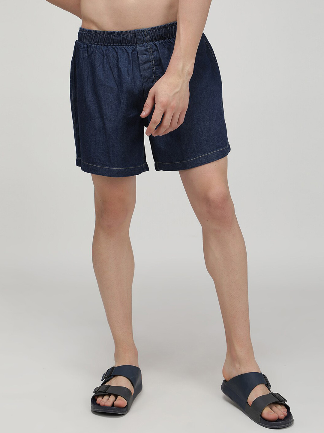 SPORTO Men Mid-Rise Cotton Denim Boxers