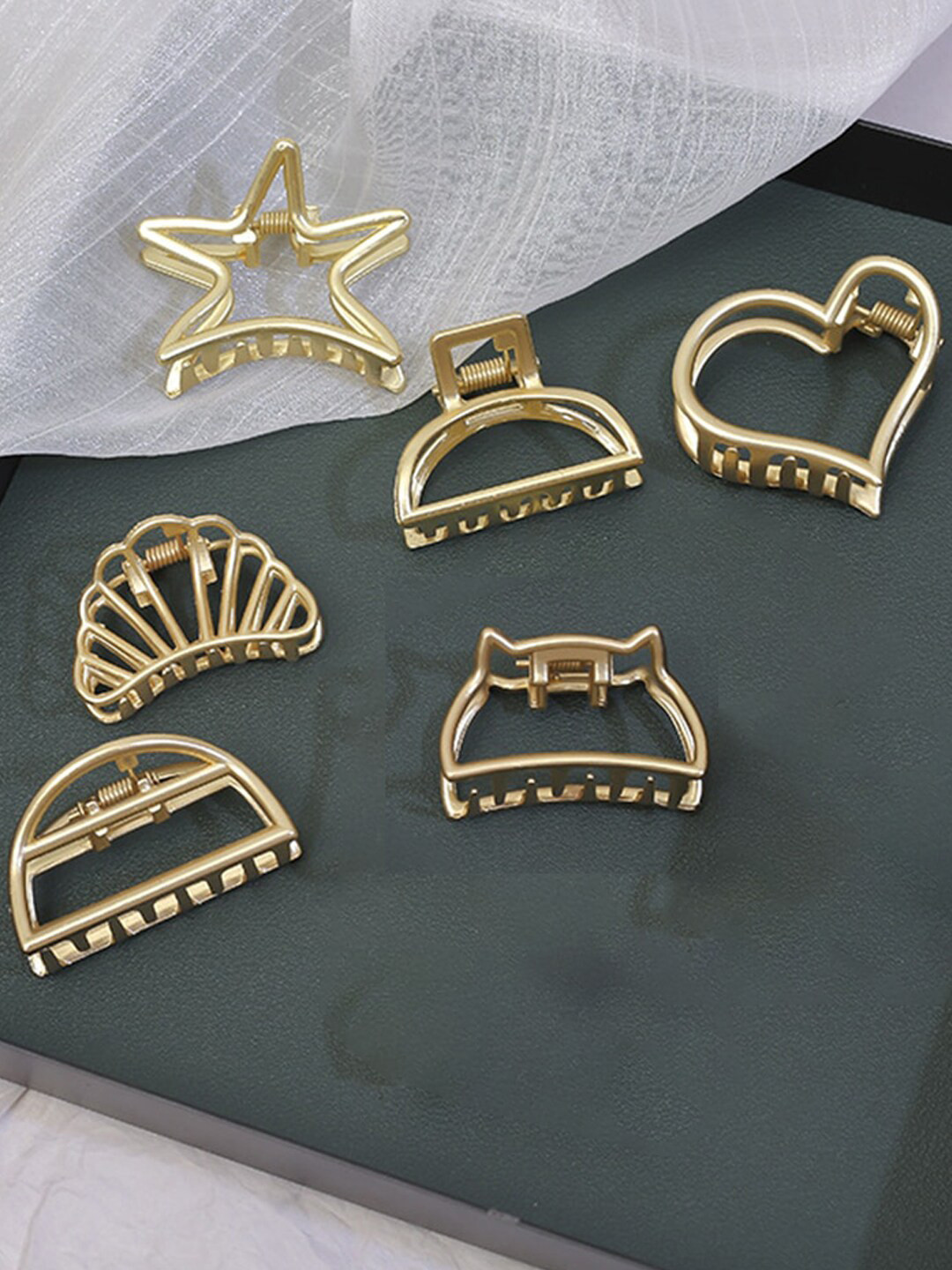 VAGHBHATT Set of 6 Metal Claw Clip
