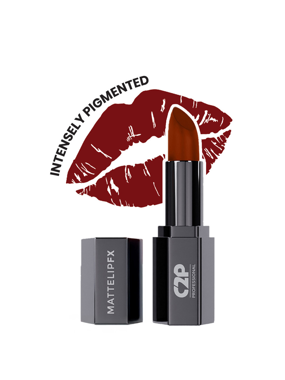 C2P PRO MAKEUP Matte Lip FX Long-Lasting Ultra Creamy Lipstick - Romantic Red 06