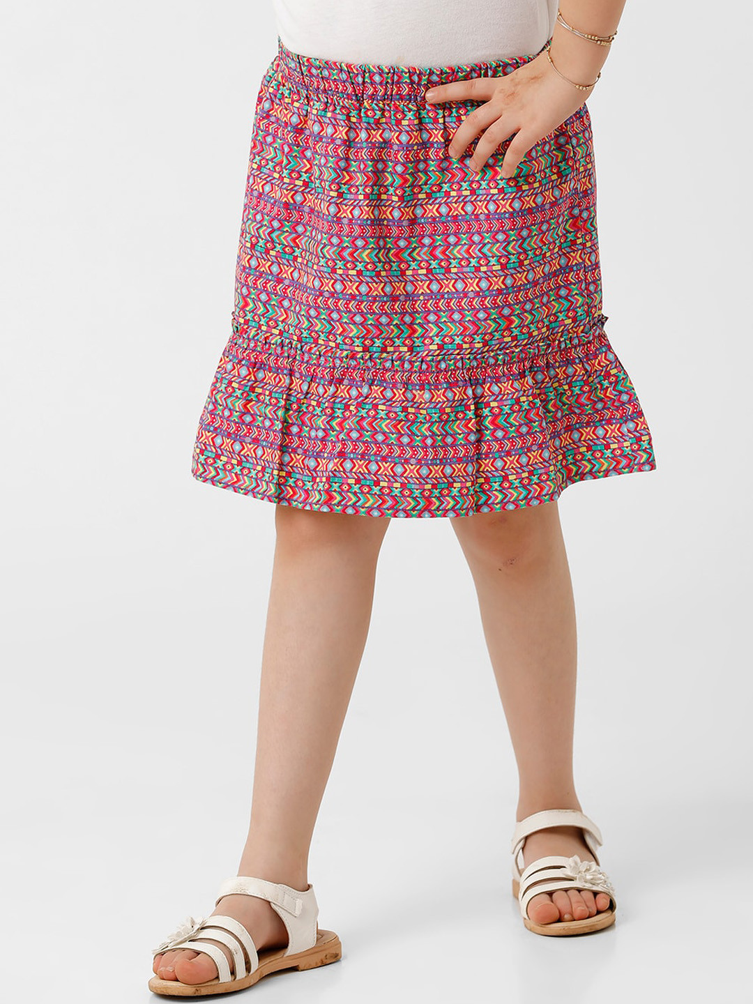 KATE & OSCAR Girls Printed A Line Knee Length Skirt