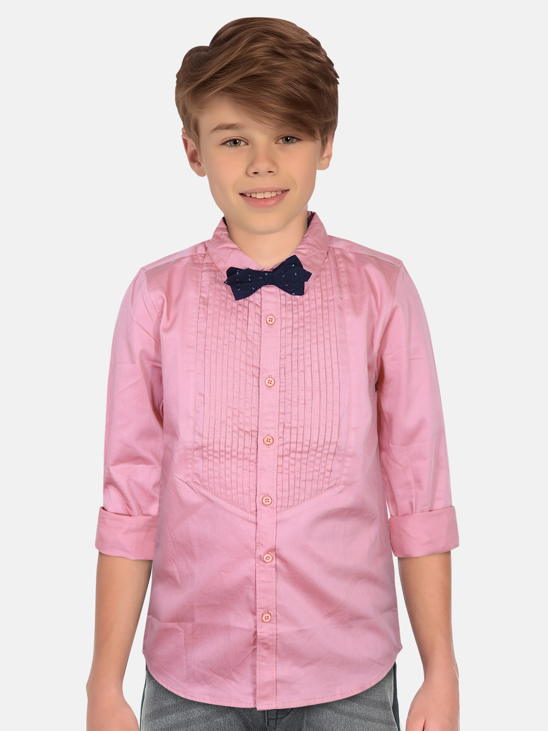 Allen Solly Junior Boys Sport Fit Pin Tucked Pure Cotton Casual Shirt