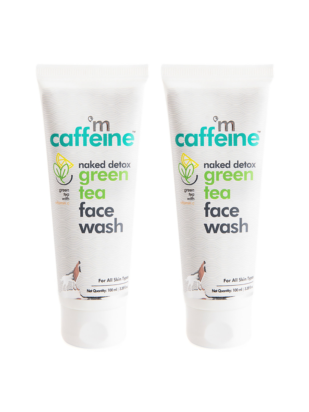 MCaffeine Set of 2 Vitamin C Green Tea Face Wash - 100ml each