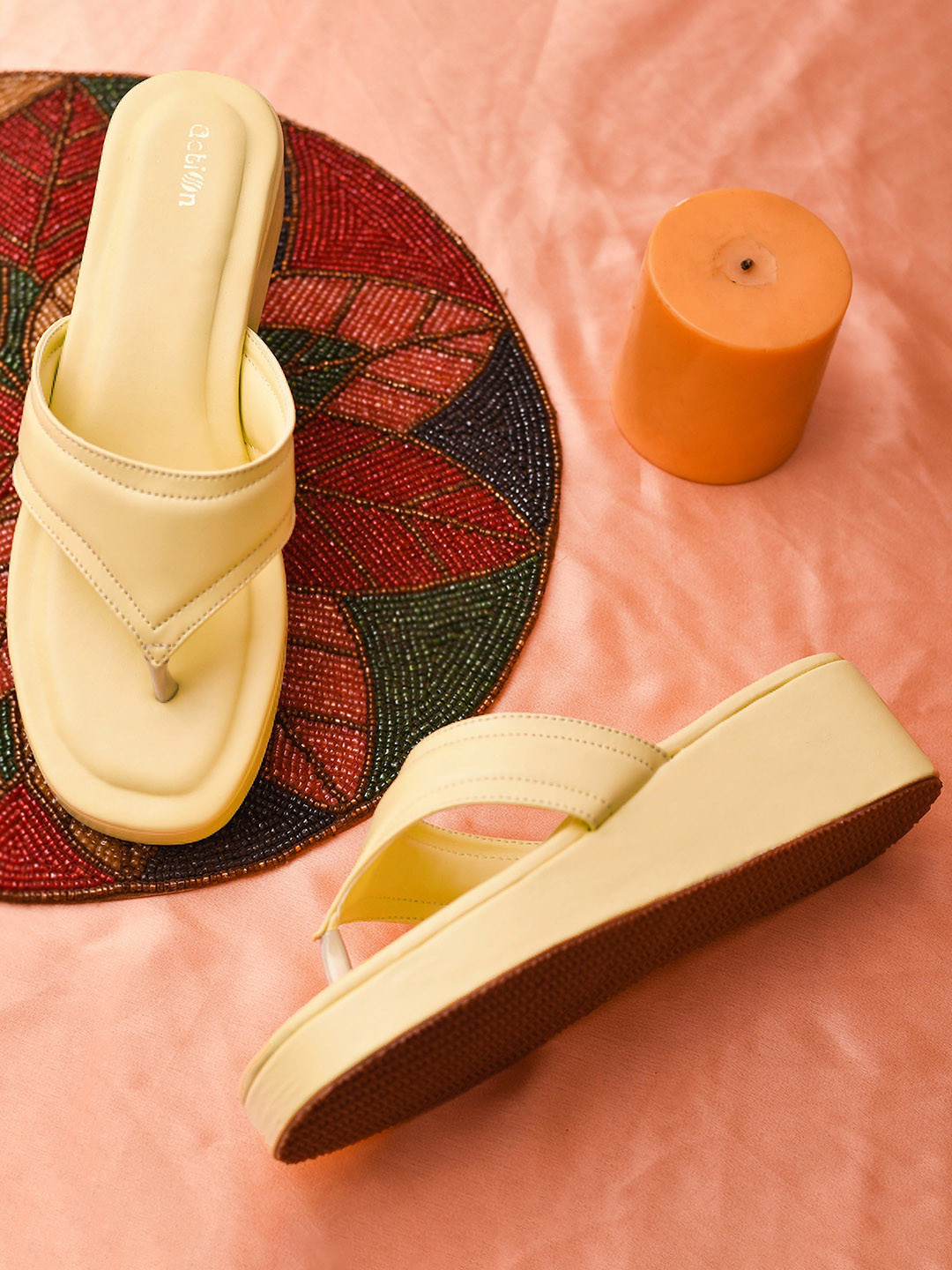 Action T-Strap Flatform Heels