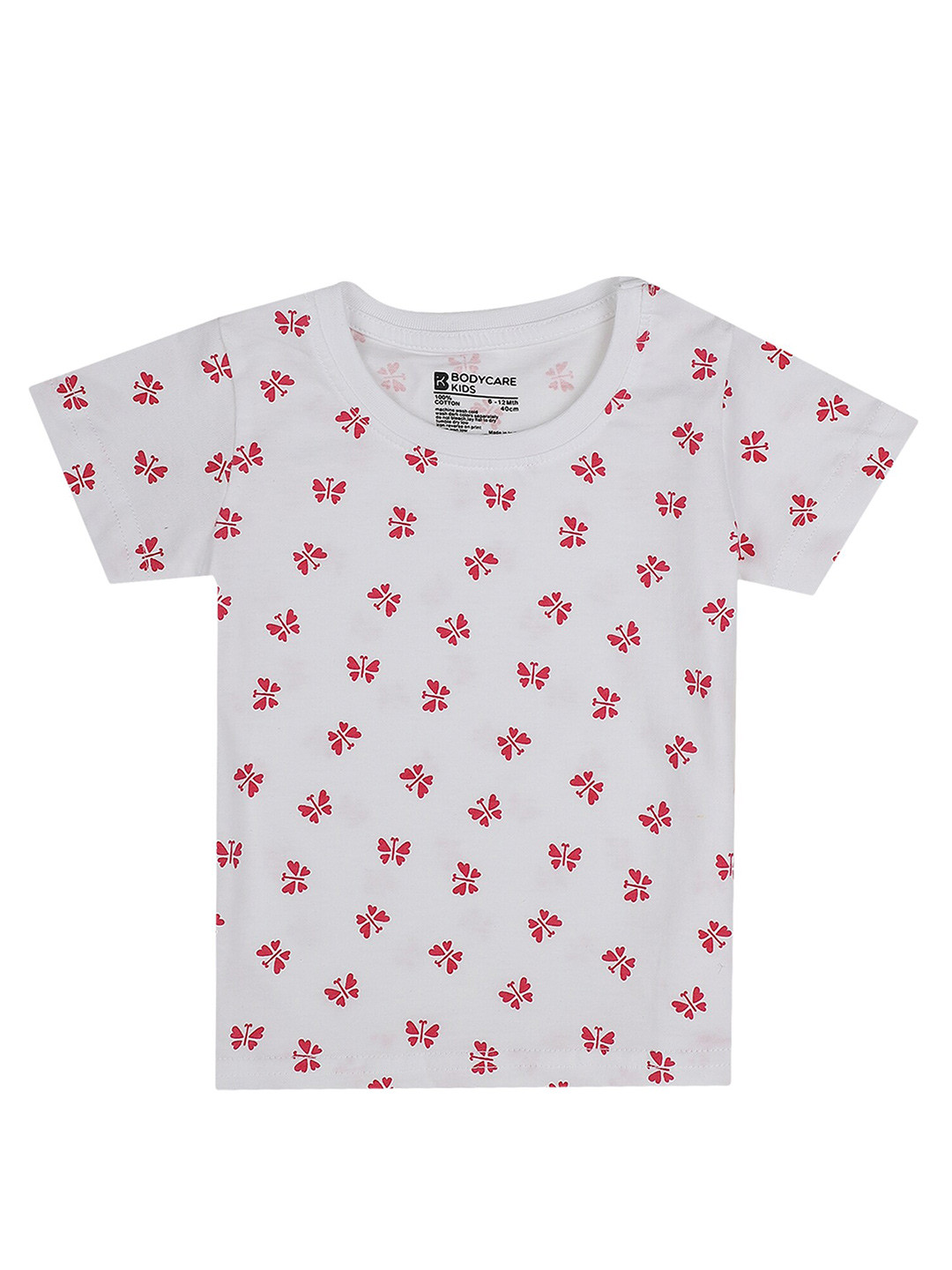 Bodycare Kids Girls Conversational Printed Cotton T-Shirt