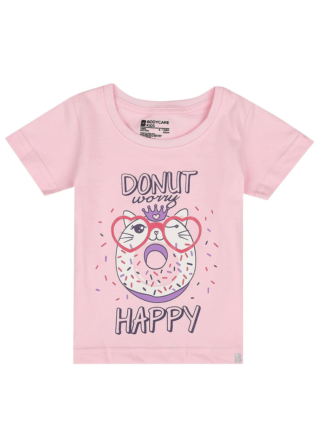 Bodycare Kids Girls Graphic Printed Anti Viral Protection Cotton T-shirt