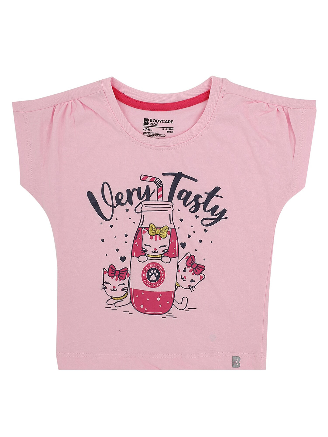 Bodycare Kids Girls Graphic Printed Anti Viral Protection Cotton T-shirt