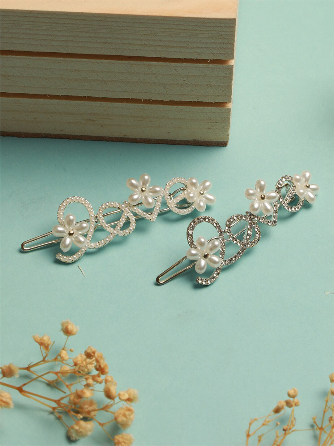 Jazz and Sizzle Women Set Of 2 Beaded Bobby Pins