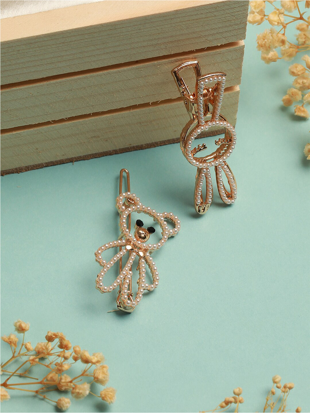 Jazz and Sizzle Women Set Of 2 Beaded Alligator Hair Clip