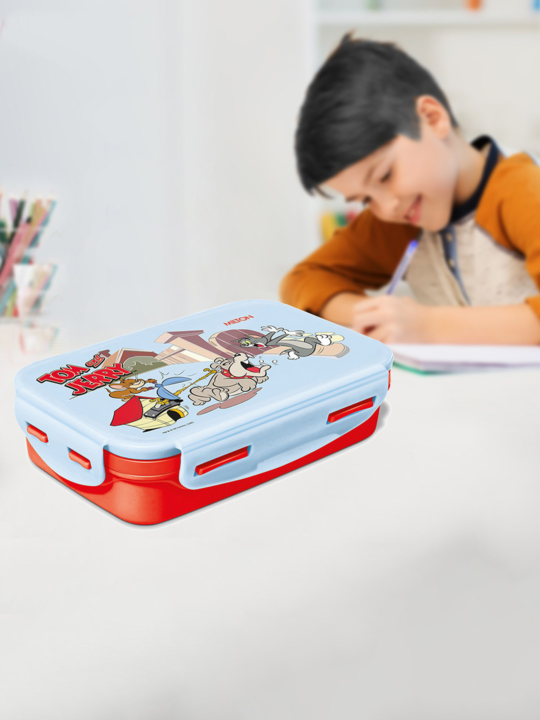 Milton Steely Prime Insulated Tom & Jerry Airtight 3PCs Lunch Box With Spoon and Fork