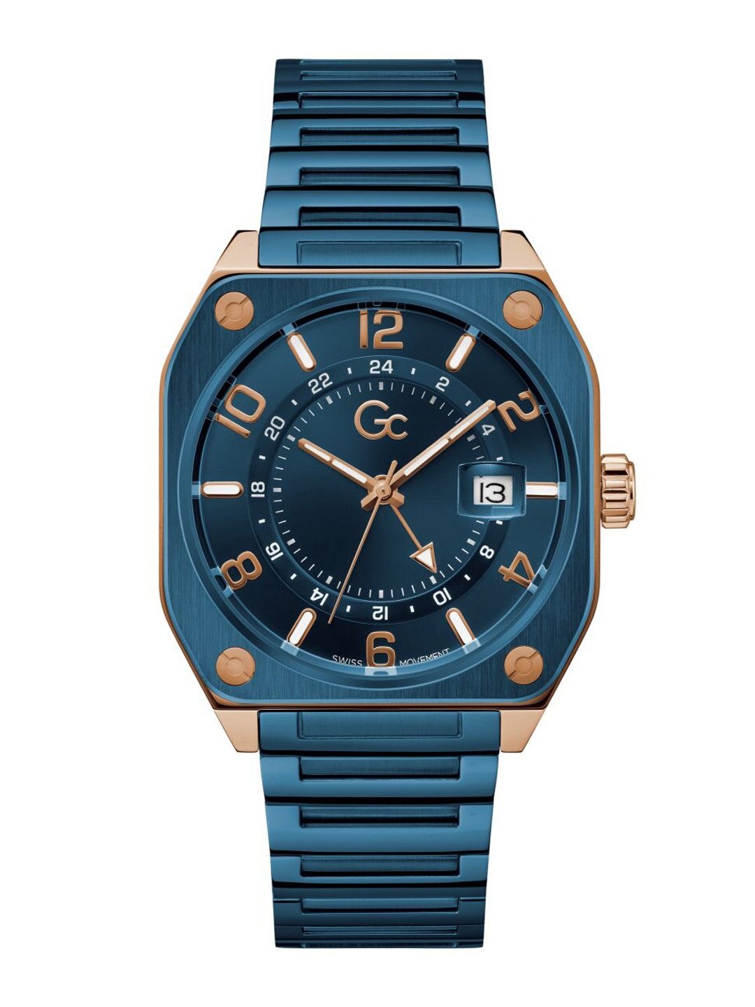 GC GUESS COLLECTION Airborne Blue Square Dial Men Quartz Analog Watch - Z16008G7MF
