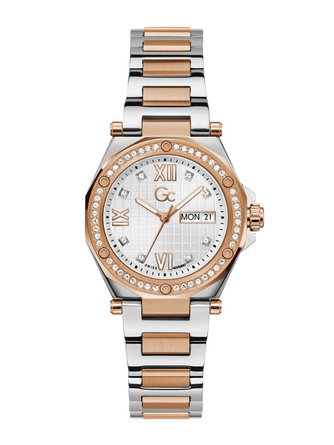 GC GUESS COLLECTION Legacy Lady Silver Round Dial Women Analog Watch - Z20002L1MF
