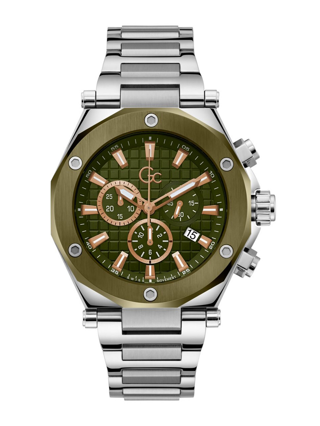 GC GUESS COLLECTION Legacy Green Round Dial Men Quartz Analog Watch - Z18004G9MF