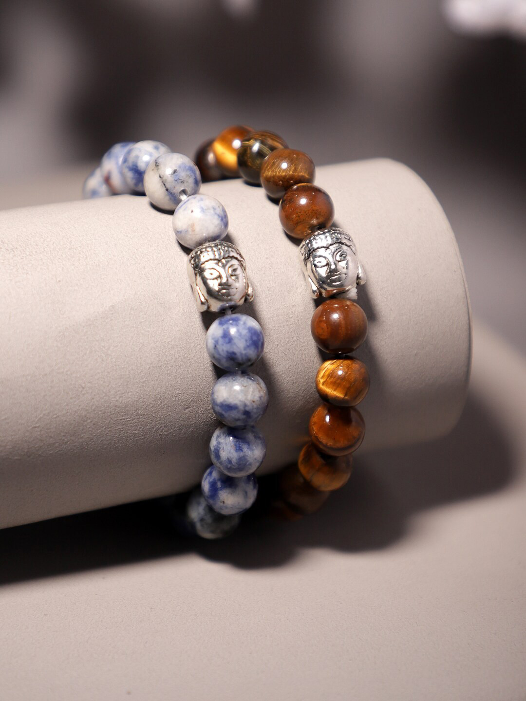 TAG 7 Set Of 2 Natural Stone Tigers Eye Bracelet