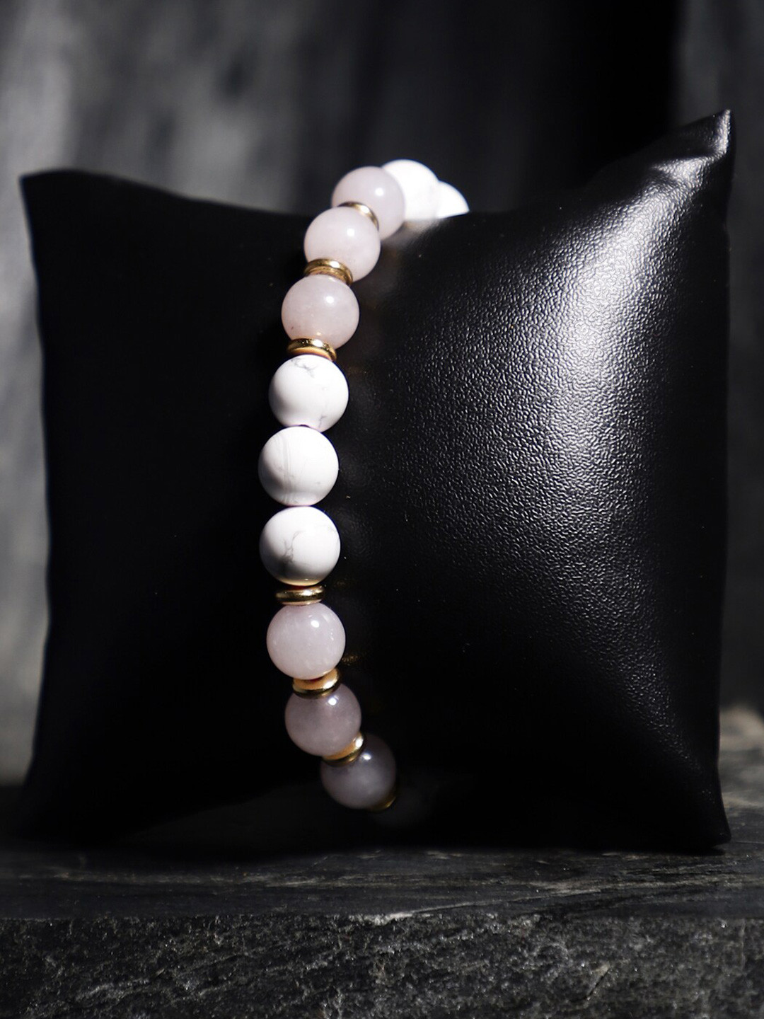 TAG 7 Natural Stone Crystals Elasticated Slip-On Bracelet