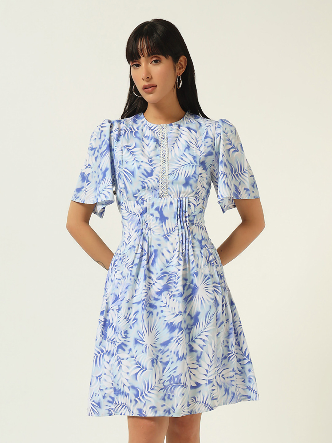 Beatnik Floral Print Fit & Flare Dress