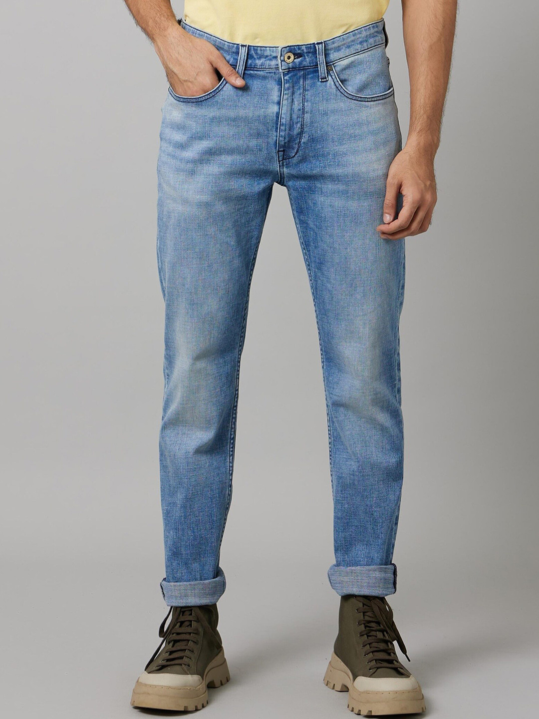 Celio Men Mid-Rise Light Shade Light Fade Jean Stretchable Jeans