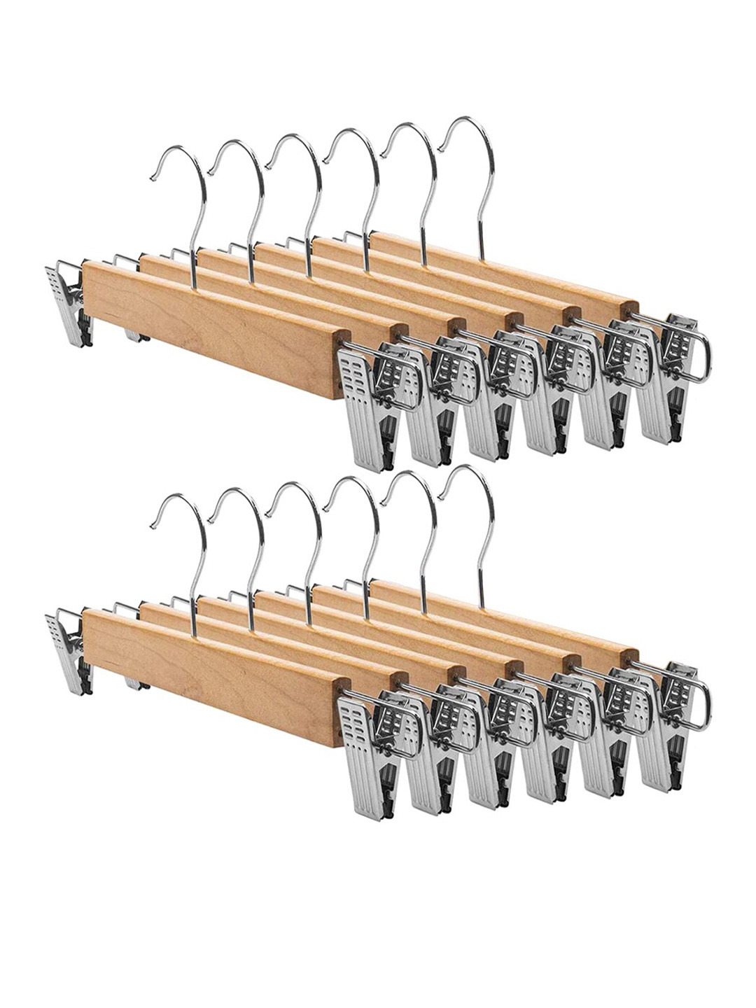 Kuber Industries Brown 12 Pieces Closet Hanger