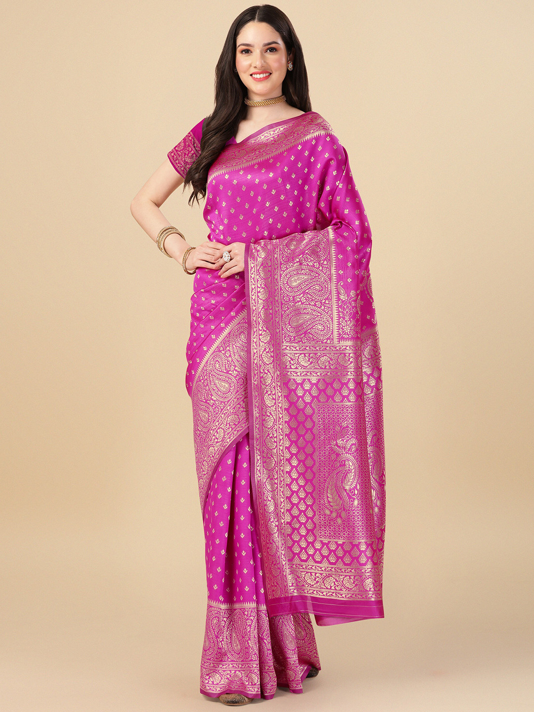 KALINI Ethnic Motifs Woven Design Zari Saree