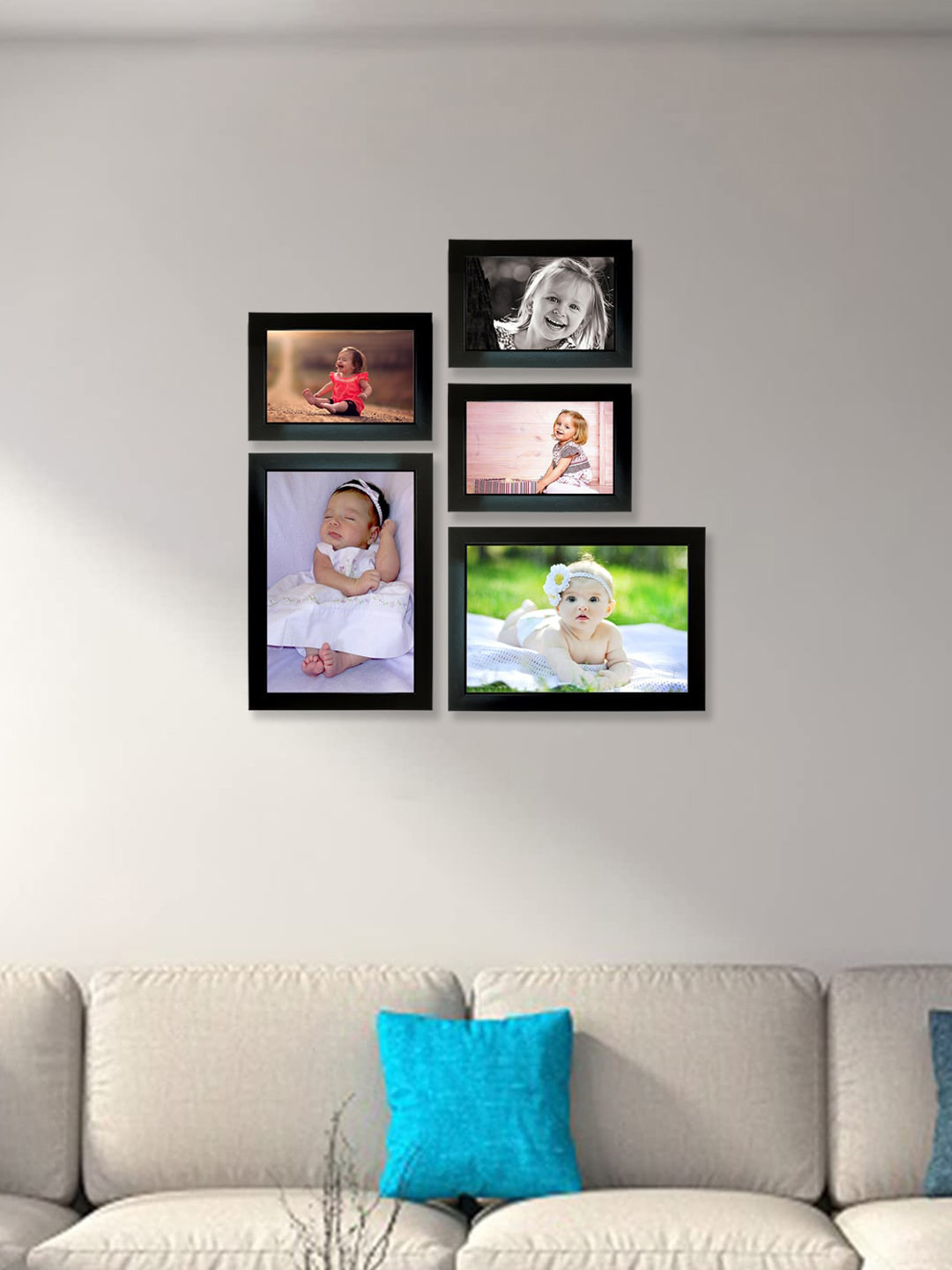 Kuber Industries Black 5-Pieces Collage Photo Frames