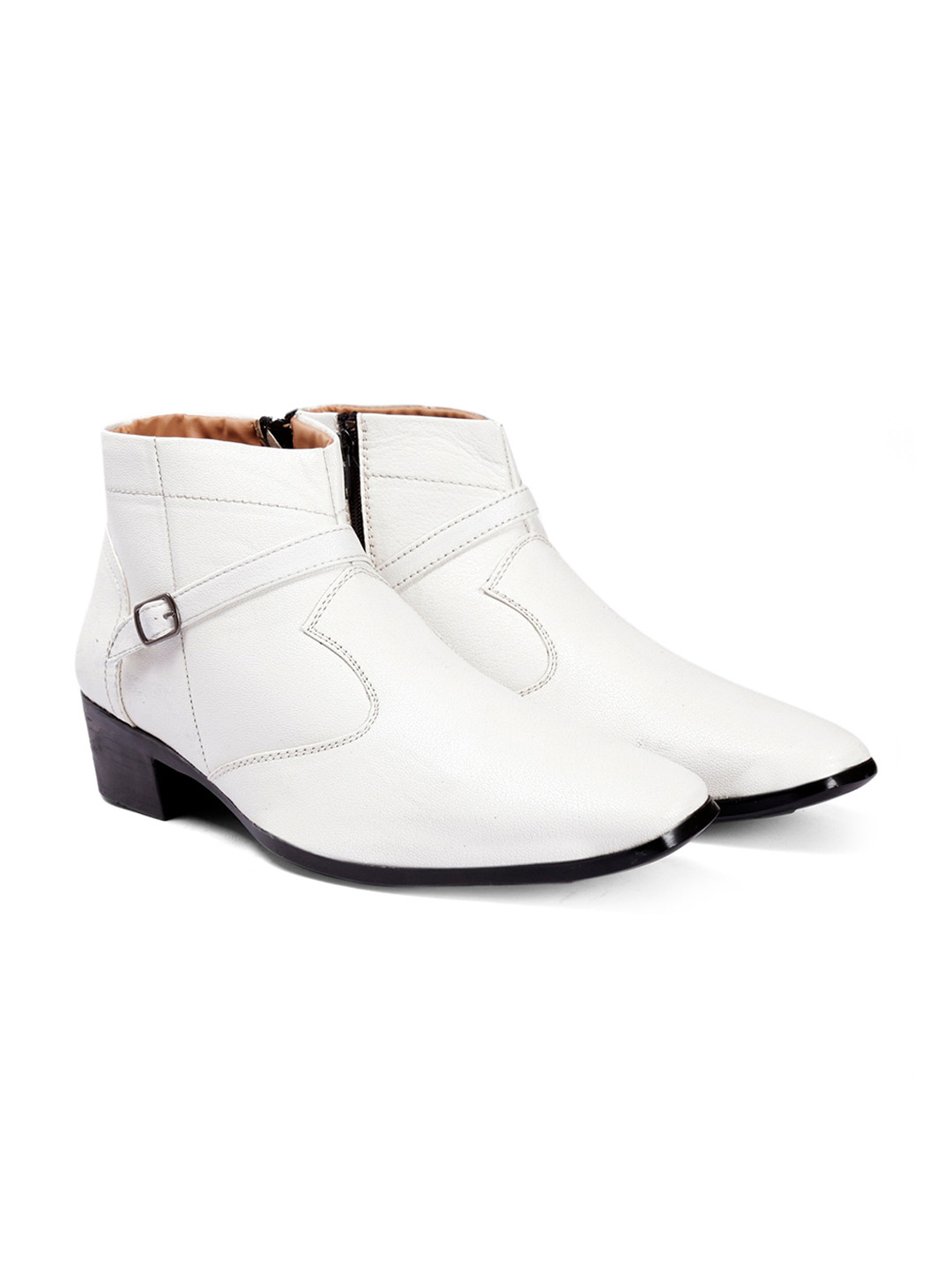 Bxxy Men Elevator Pointed-Toe Block Heel Boots