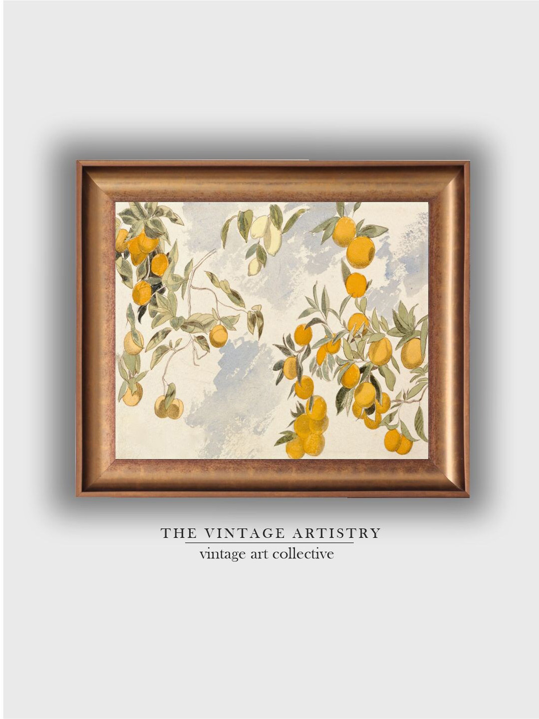 THE VINTAGE ARTISTRY Green Canvas Wall Living Room Rectangle Paintings Wall Art -18 x 14In