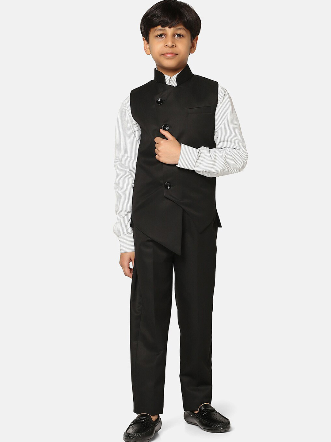 TAHVO Boys 3-Pcs Waistcoat Suit Set