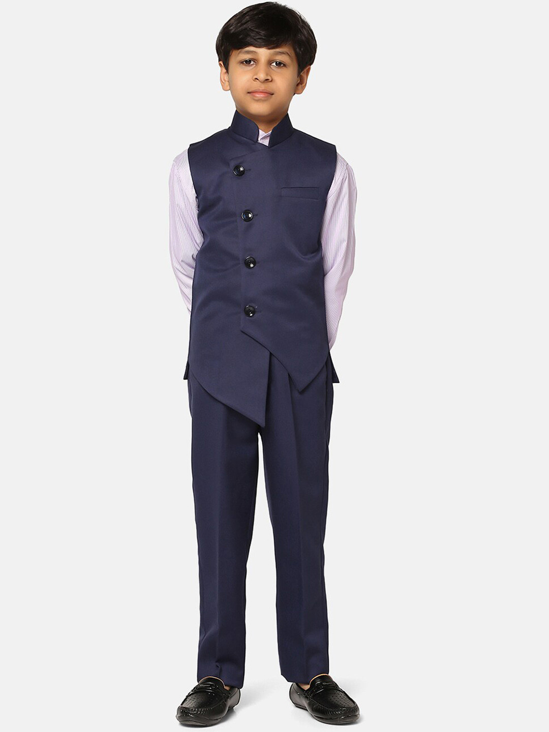 TAHVO Boys 3-Pcs Waistcoat Suit Set