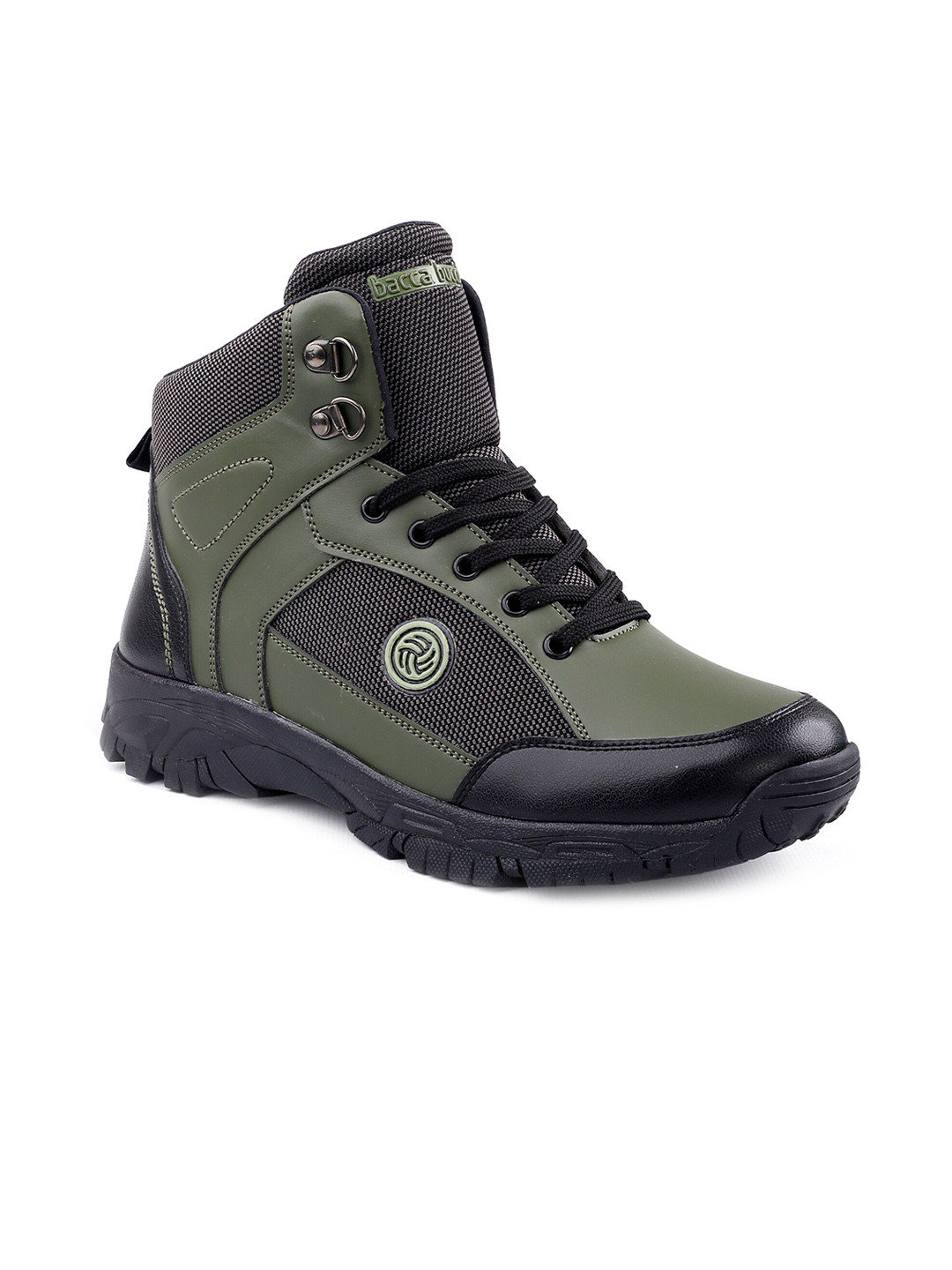 bacca bucci Men Textured Waterproof Platform-Heeled Hiking Boots