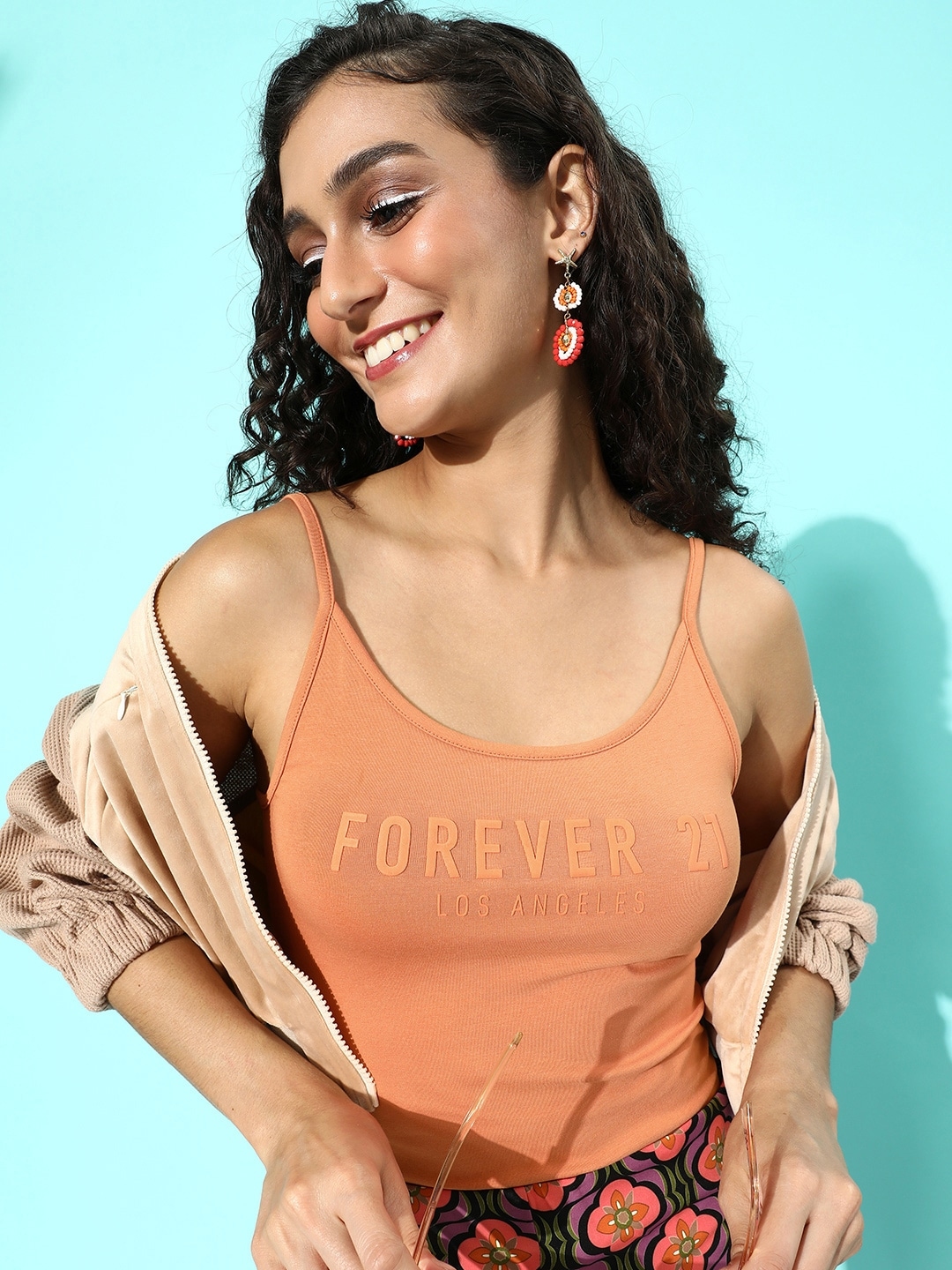 FOREVER 21 Brand Logo Printed Tank Top
