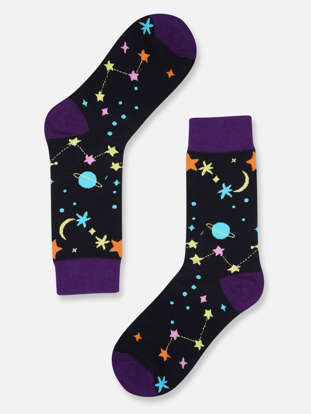 TOFFCRAFT Men Patterned Cotton Above Knee-Length Socks