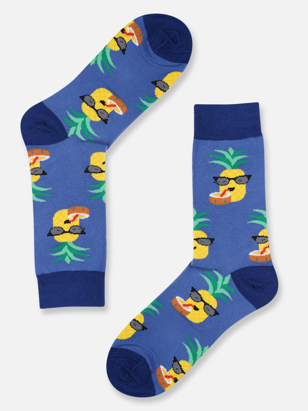 TOFFCRAFT Men Patterned Cotton Calf-Length Socks