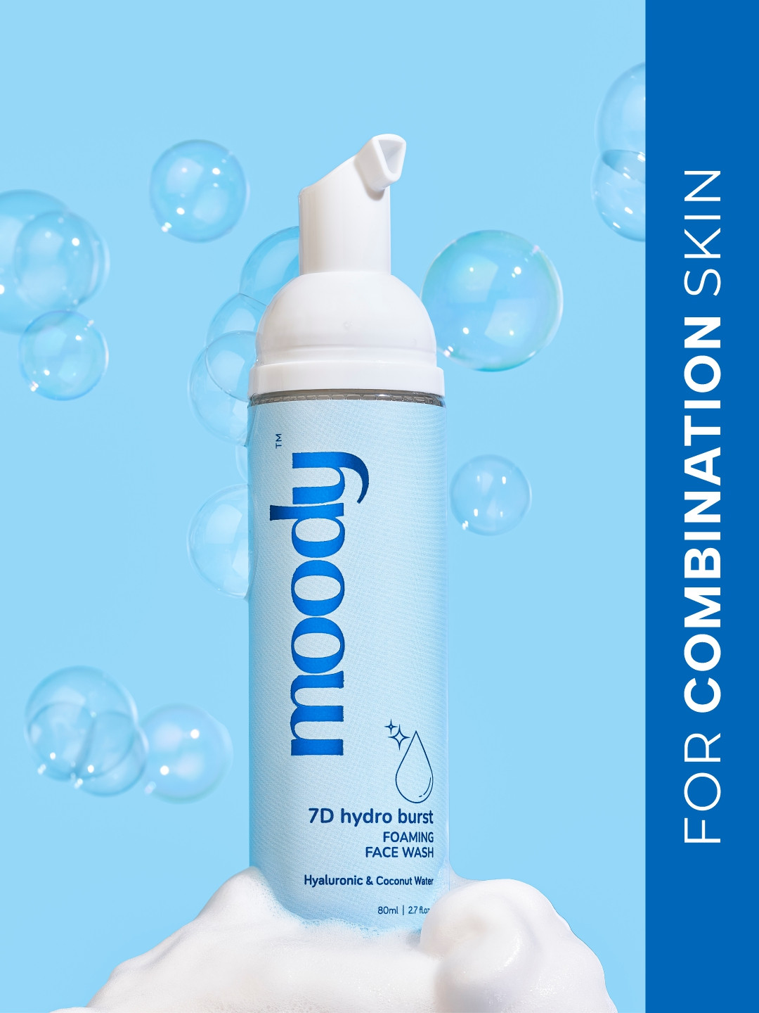 MOODY Moody 7D Hydro Hyaluronic & Coconut water Burst Foaming Face Wash