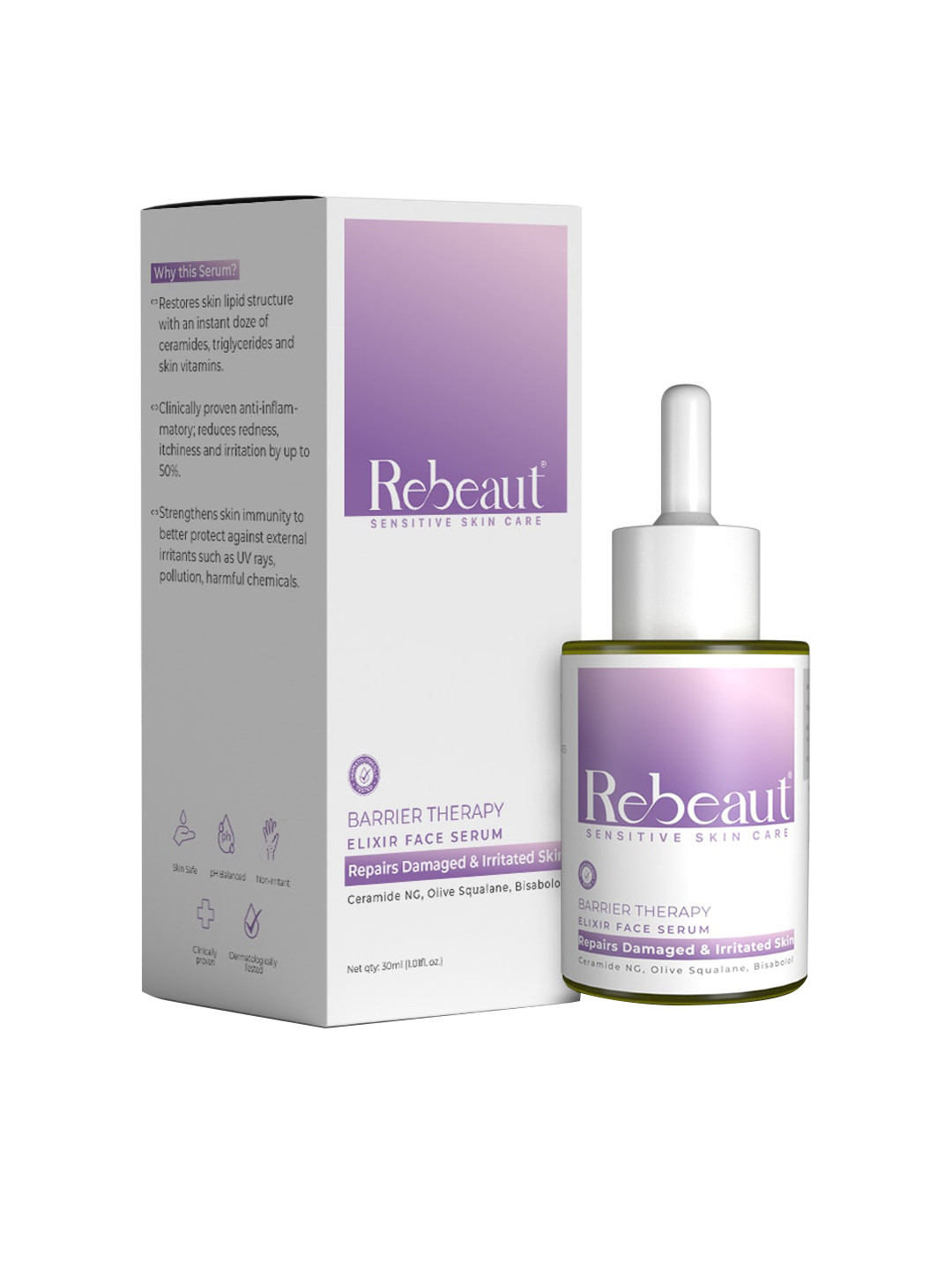 REBEAUT Barrier Therapy Elixir Face Serum for Damaged & Irritated Skin - 30 ml