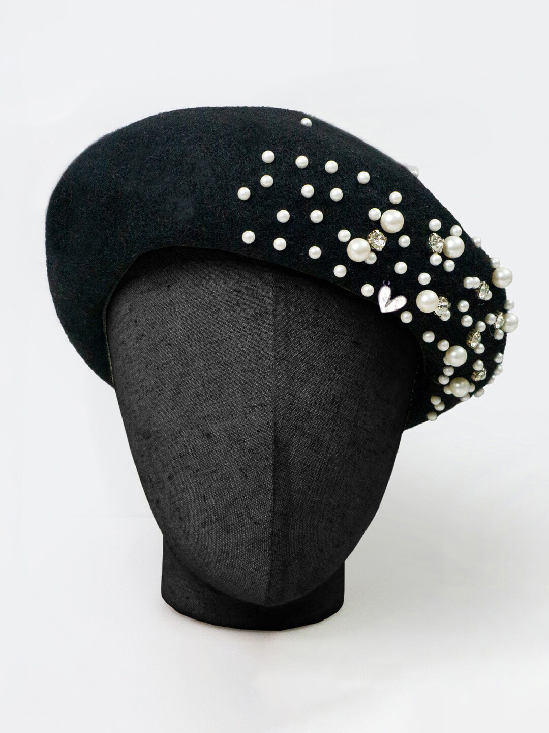 HAIR DRAMA CO. HDC X Emily In Paris Women Pearls & Crystals Embellished Beret Cap
