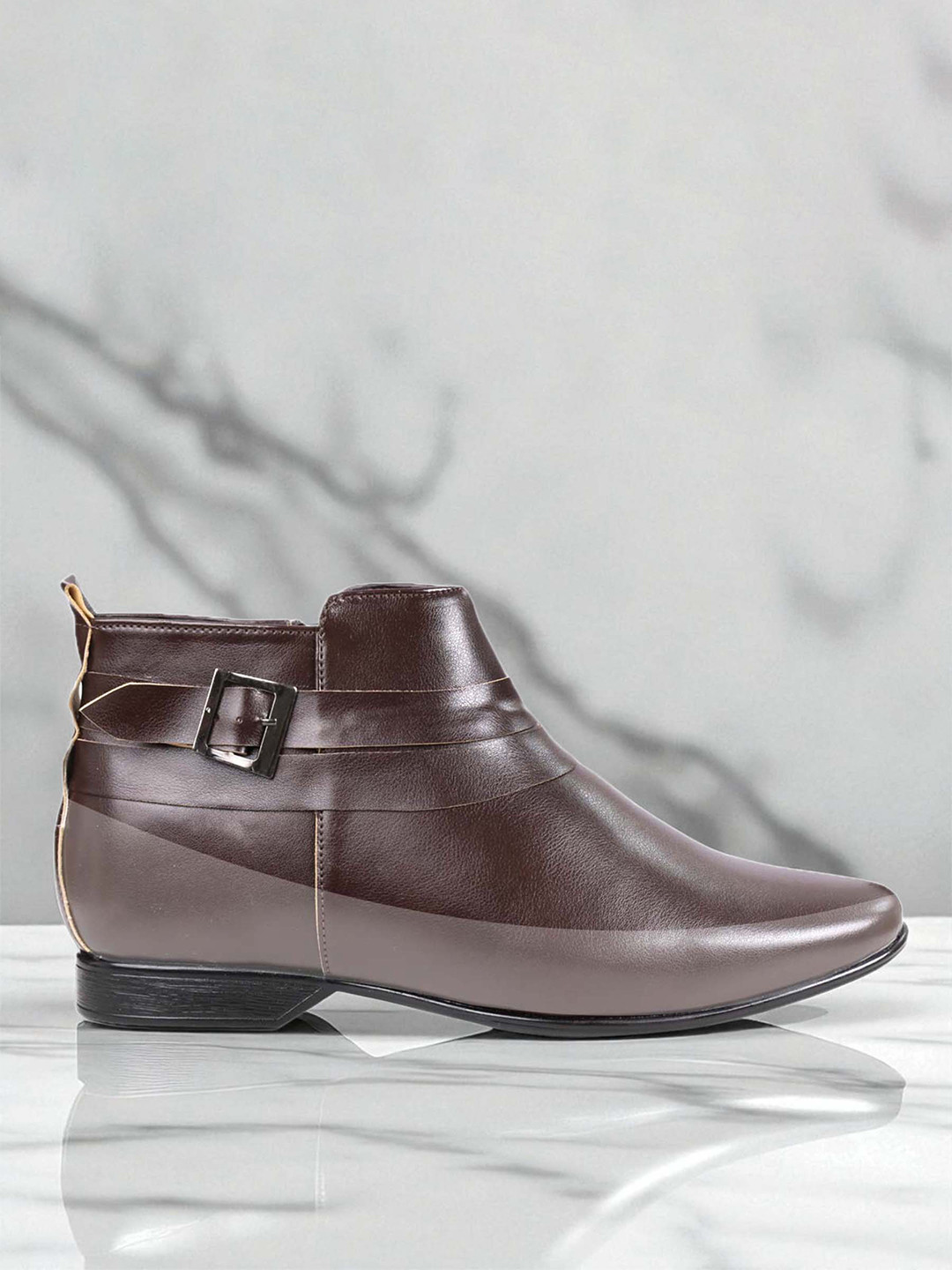 Bxxy Men Hidden Elevator Mid-Top Regular Boots