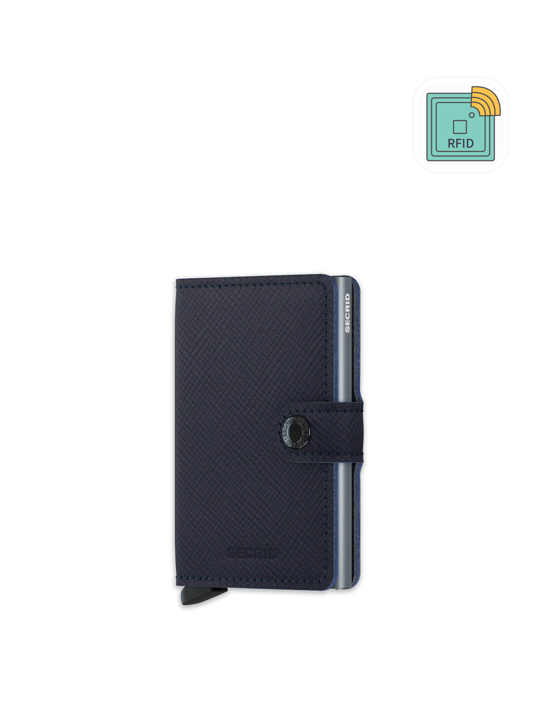 SECRID Navy Saffiano Miniwallet