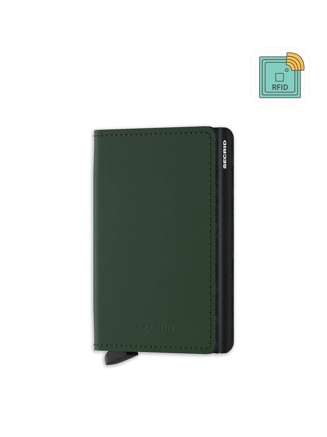 SECRID Green and Black Matte Slimwallet