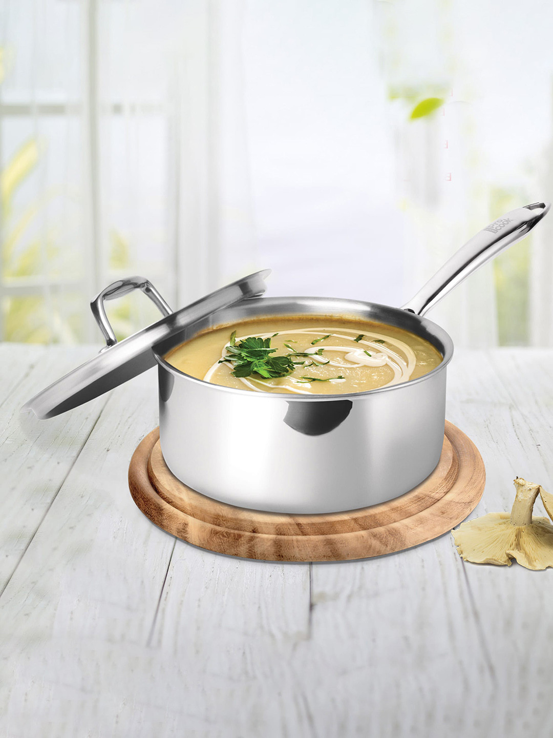 Milton Pro Cook Triply Stainless Steel Sauce Pan With Lid 18 cm 2.2 L