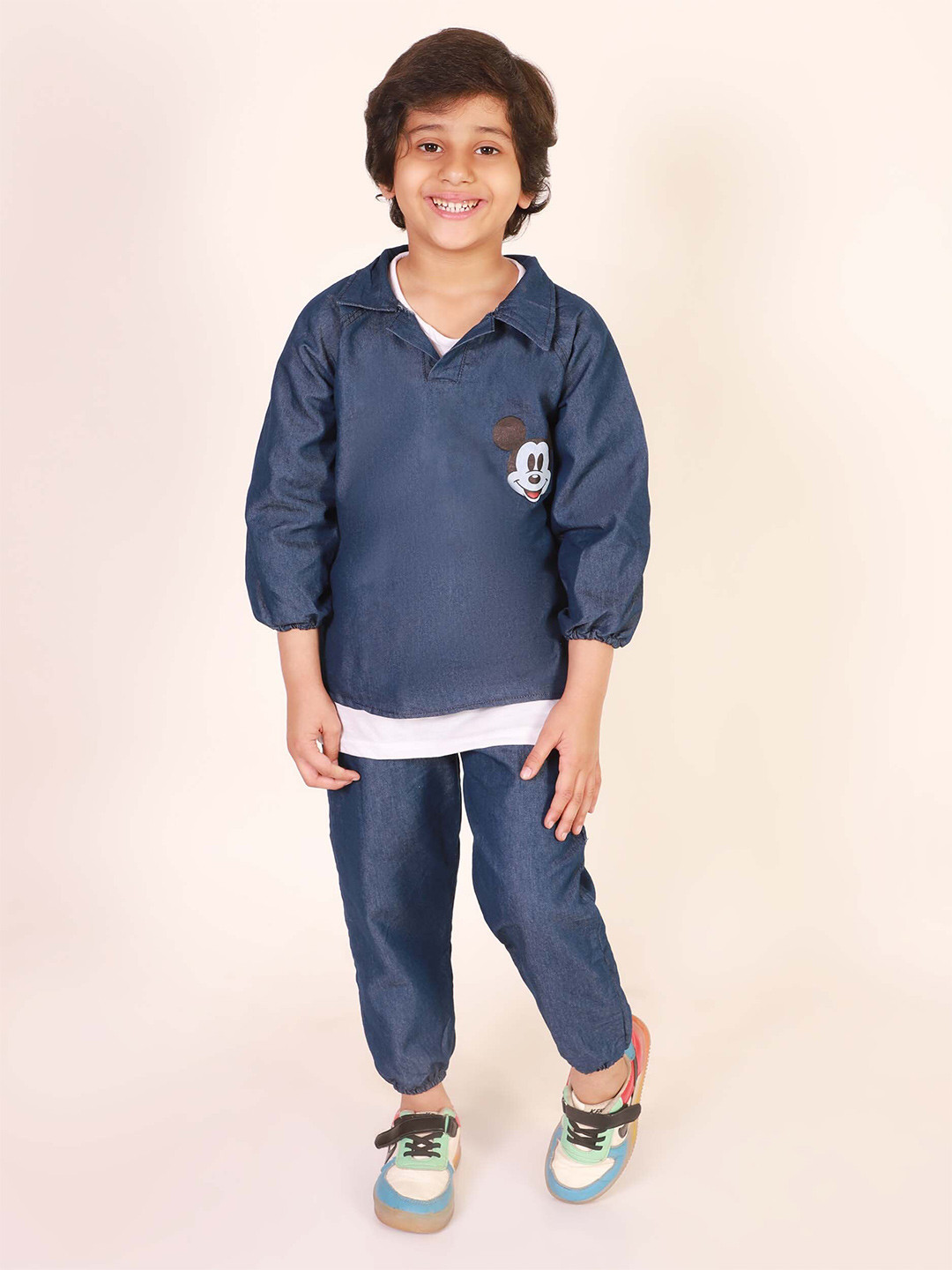 Ameeha Boys Printed Pure Cotton Track Suit with jogger pant