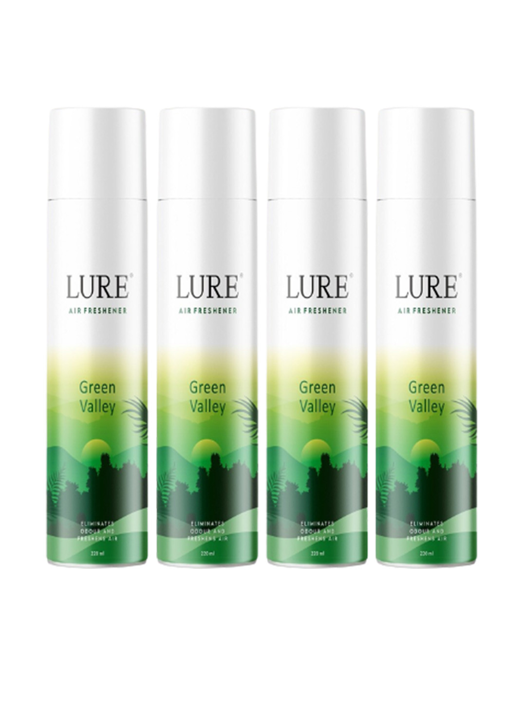 LURE 4 Pieces of Air Freshener - Green Valley - 220ml Each