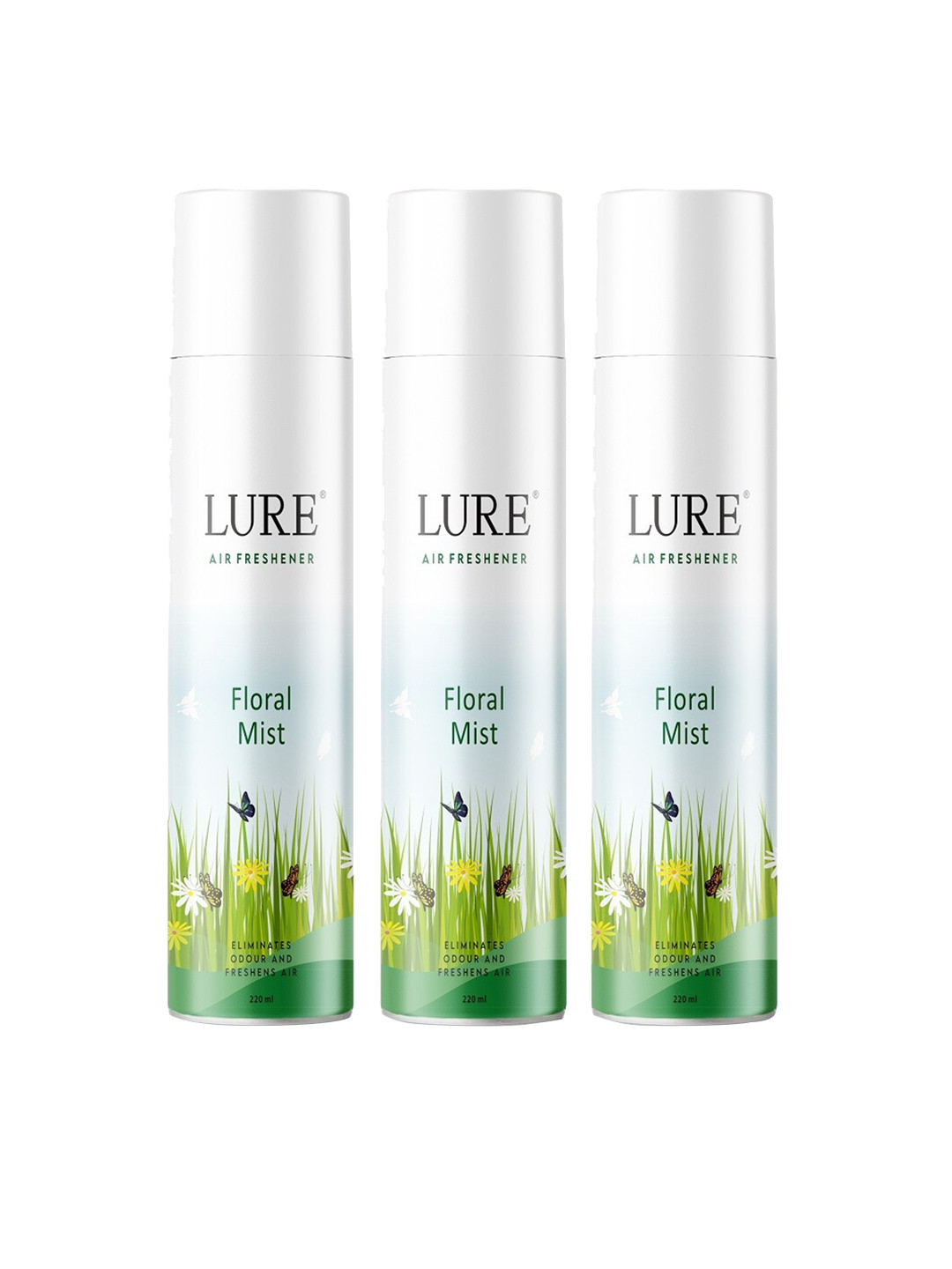 LURE 3 Pieces of Air Freshener - Floral Mist - 220ml Each