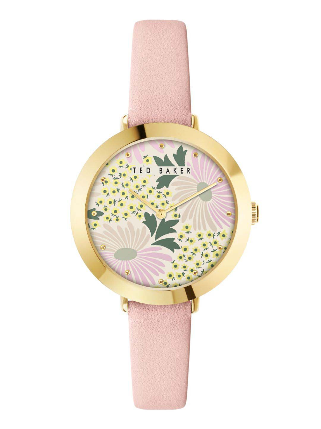 Ted Baker Women TB Fashion Collection Printed Dial Leather Analogue Watch BKPAMS3049I