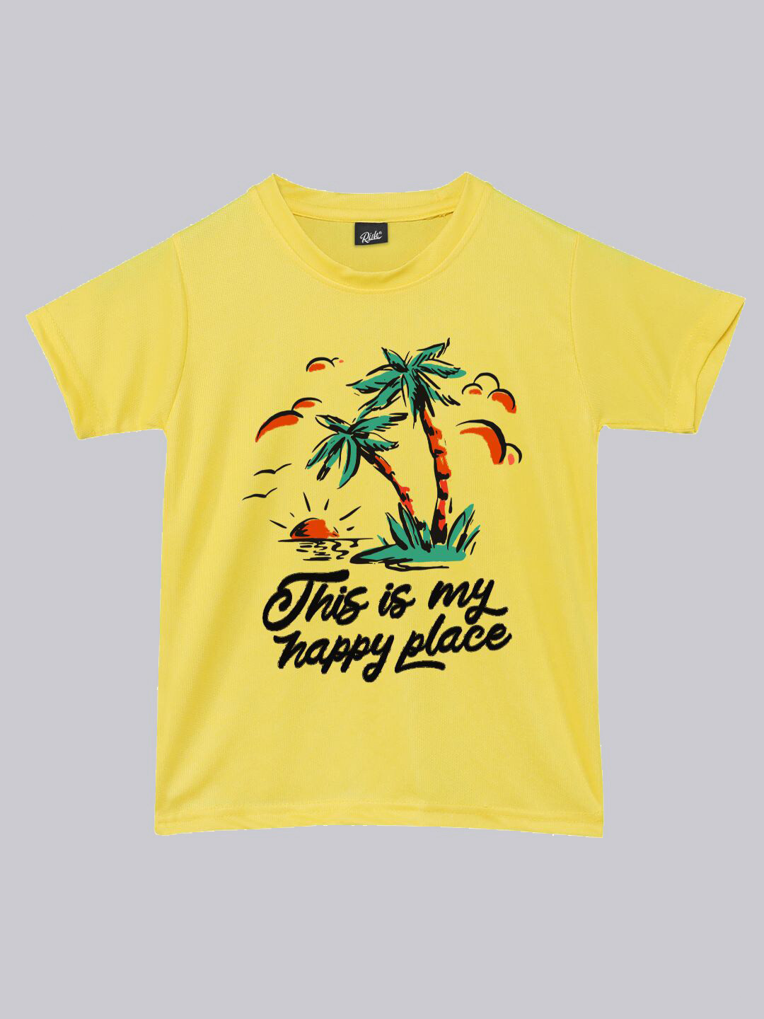 RISH Boys Floral Printed Tropical Dry Fit T-shirt