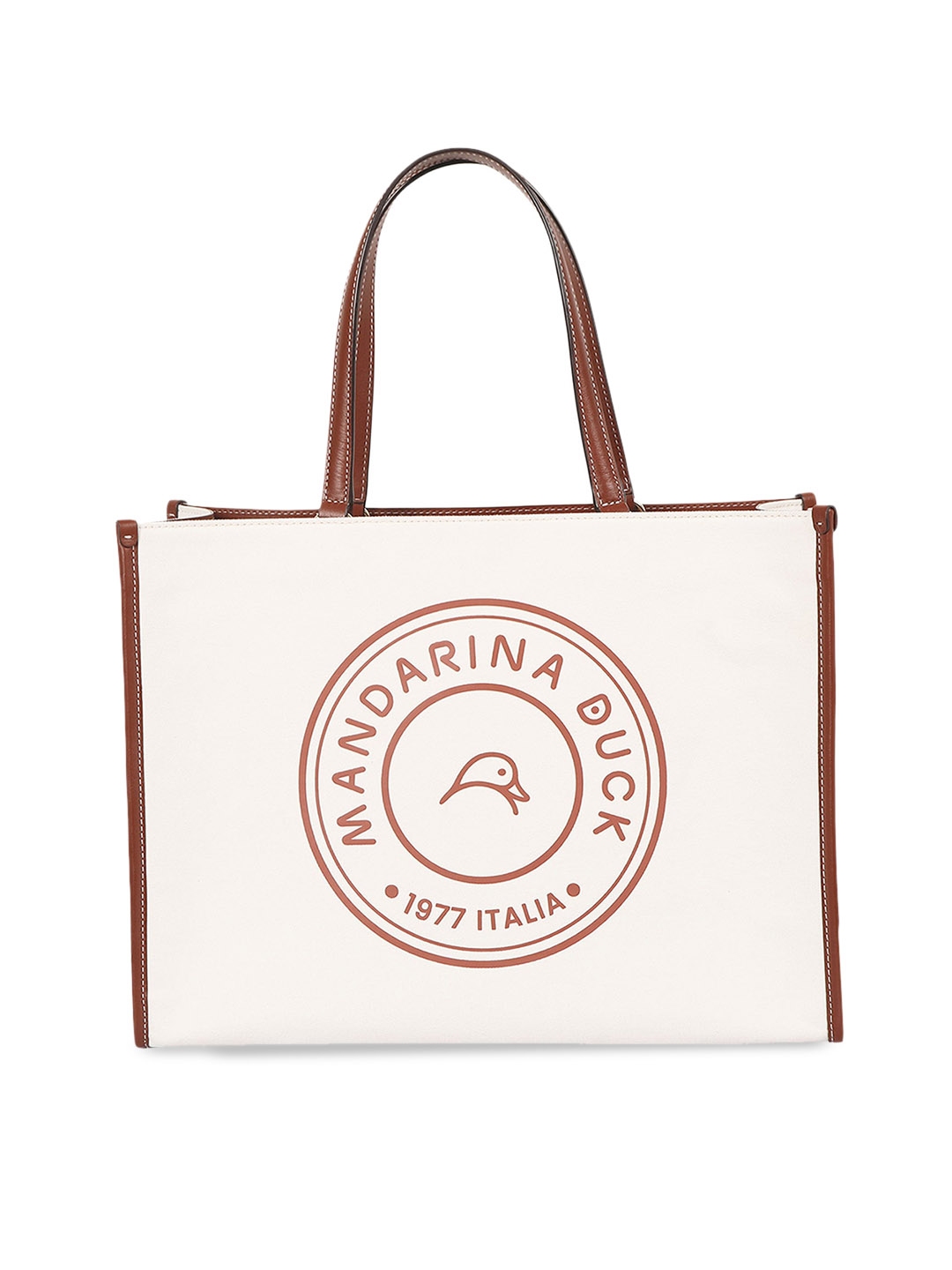 Buy MANDARINA DUCK Brand Logo Printed Structured Tote Bag Handbags for Women 22565814 Myntra
