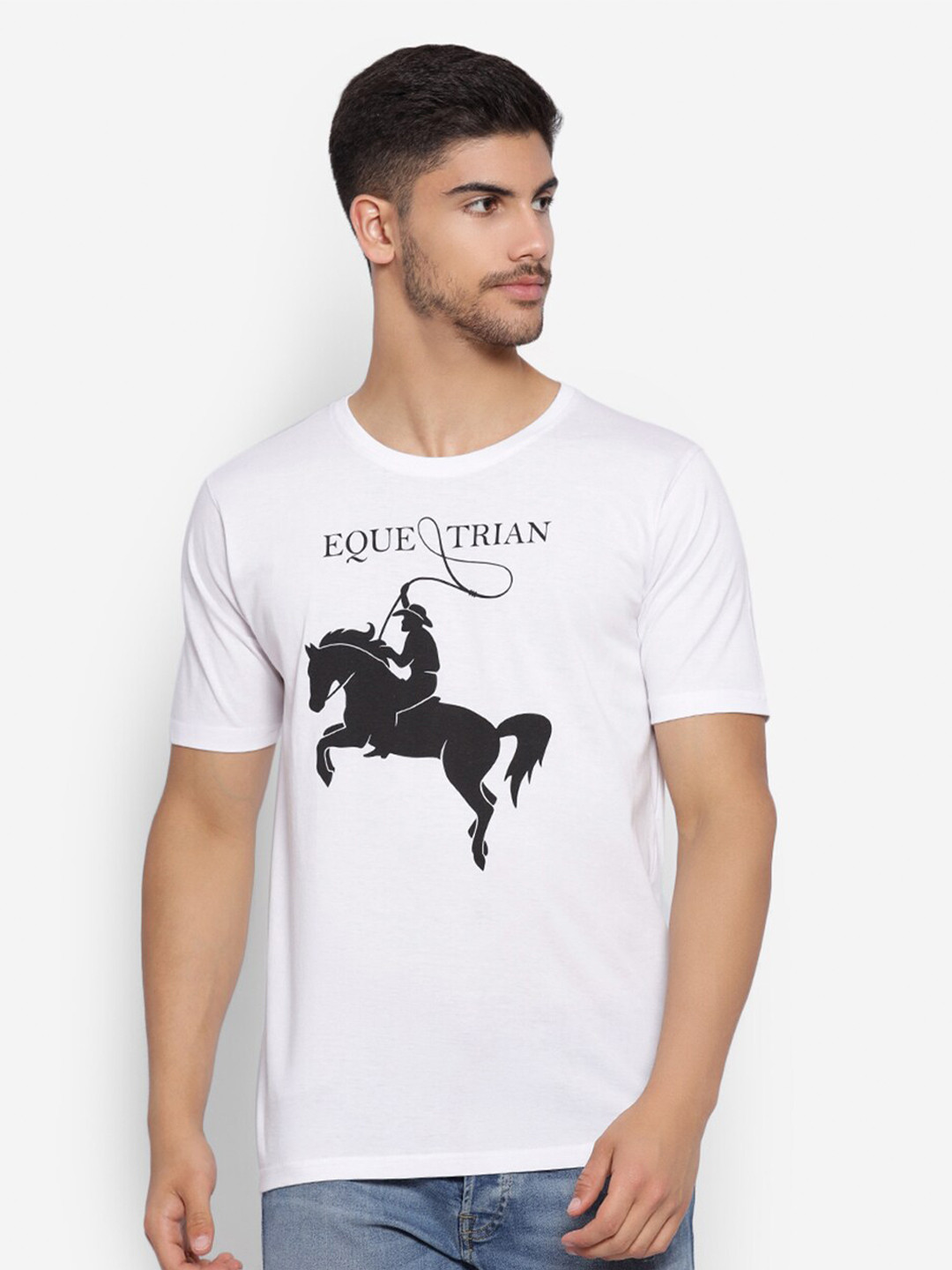 JUMP USA Graphic Printed Round Neck Cotton Short Sleeves T-shirt